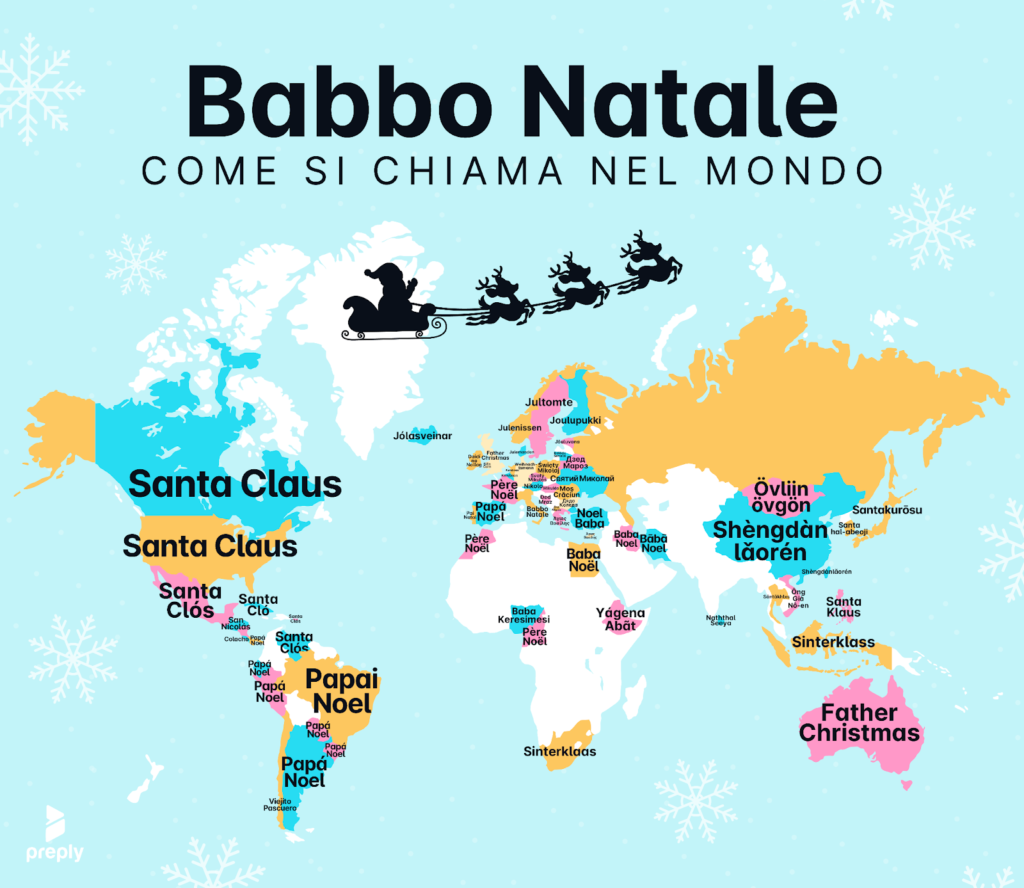 Come Si Chiama Babbo Natale Nei Diversi Paesi Del Mondo La Mappa